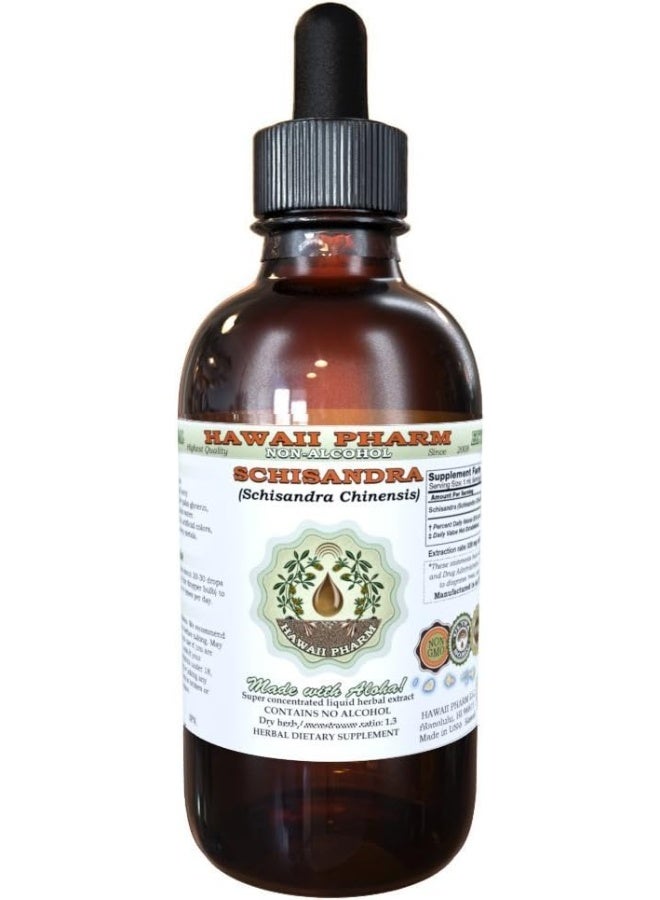 Hawaii Pharm Schisandra Alcohol-Free Liquid Extract, Organic Schisandra (Schisandra Chinensis) Dried Berry Glycerite Natural Herbal Supplement, USA 2 fl.oz - Image 1